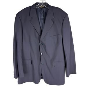 Brooks Brothers Brooksease Pin Stripe Blazer Three Button Navy Size 46R